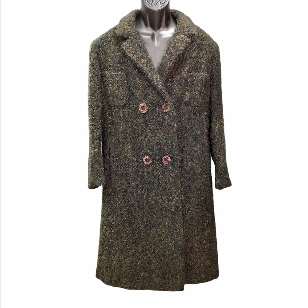 Funky vintage "FOX HUNT"  100% wool long coat